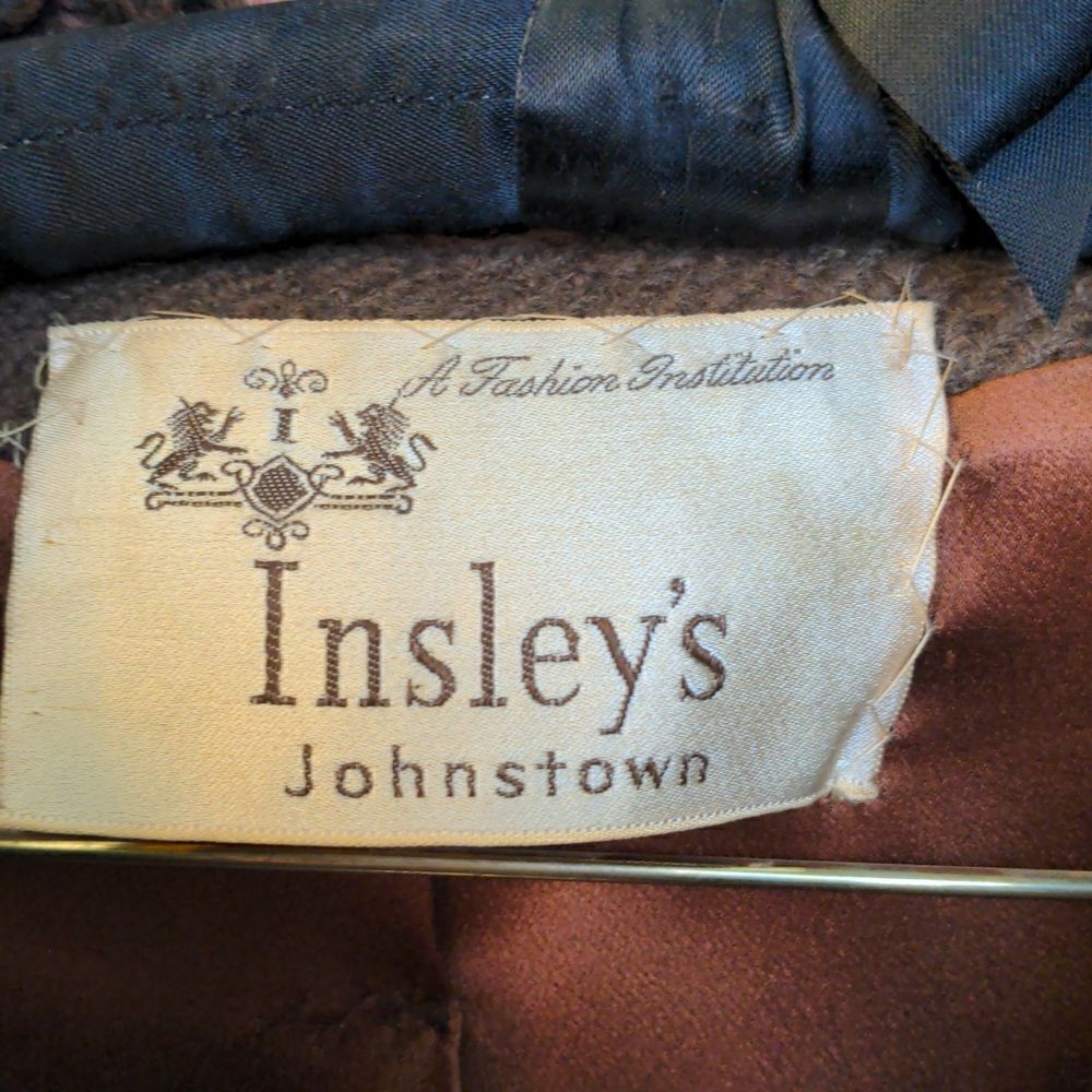 VTG 60s Insley's Johnstown Wonderlaine Brown Boucle Jacket w/Boiled Wool Trim - Picture 8 of 16